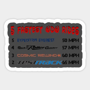 WDW Fastest Ride Sticker